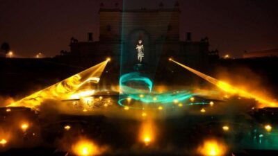 Delhi: Akshardham Temple, India Gate & Safdarjung Night Tour - Akshardham Temple exhibition and the Sahaj Anand water show