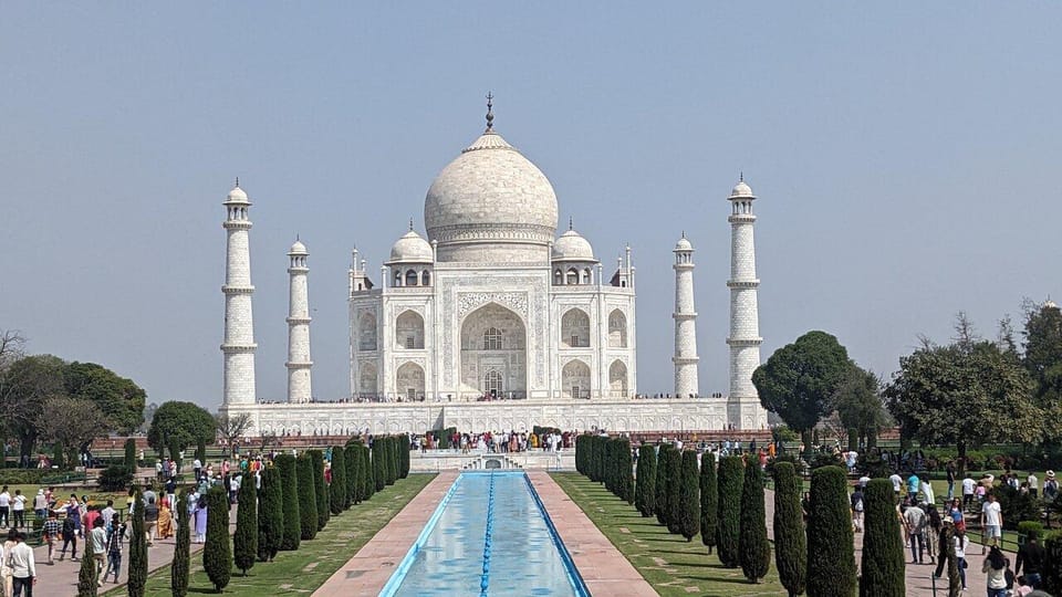 From Delhi: Taj Mahal & Agra Day Trip with Jaipur Drop - Taj Mahal with guided timing: stories, architecture, and real picture help