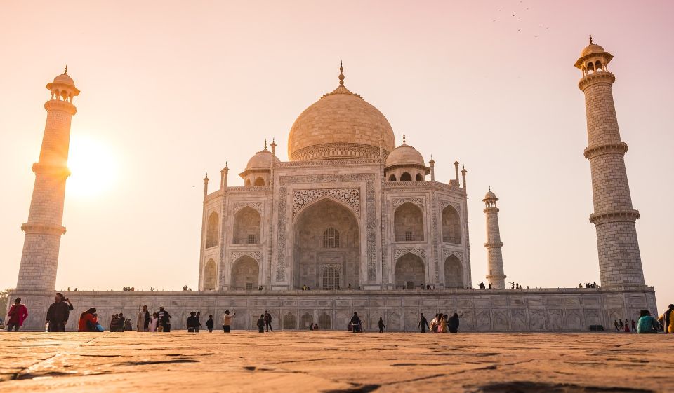 From Delhi: Taj Mahal & Agra Fort Day Trip by Express Train - Taj Mahal entry: skip-the-line, guided time, and that battery-bus shortcut