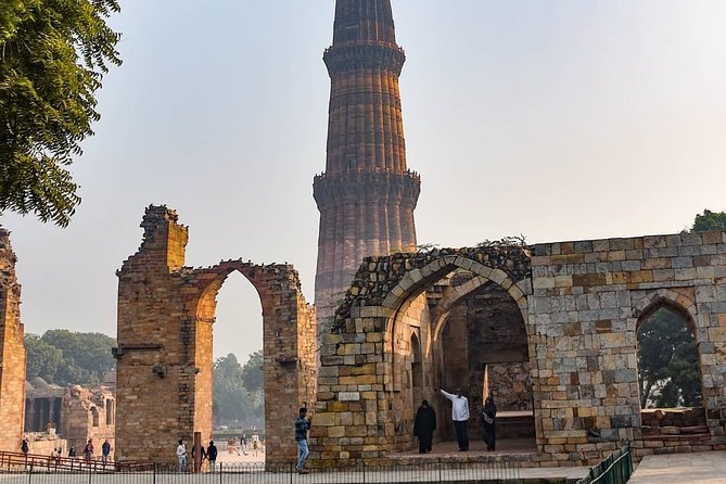 Full Day Private Tour Of Old & New Delhi - Qutub Minar Complex: a 240-foot landmark you can see before you reach it
