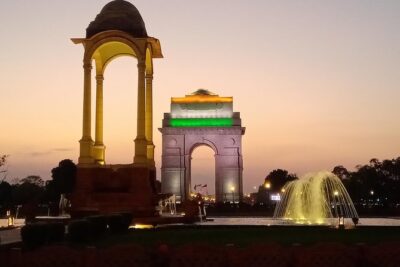New Delhi Night Tour group tour - India Gate after dark: a fast stop with big meaning