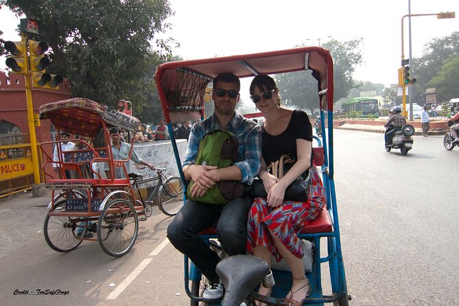 Red Fort Sound and light show with Old Delhi Walk - Bicycle Rickshaw Ride: A Fun Shortcut Through Narrow Lanes