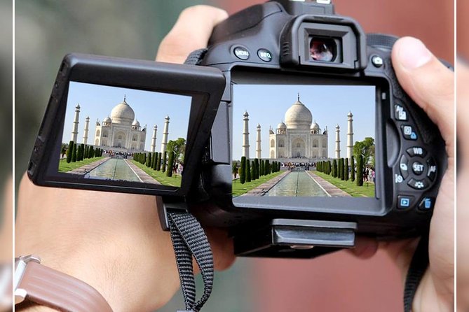Taj Mahal and Agra Fort tour By Superfast Train from Delhi - Mehtab Bagh at about 4:00pm: Taj back-view and sunset photos