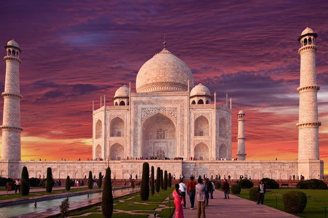 Taj Mahal same day luxurious Tour by Superfast Train from Delhi - Agra Fort for architecture lovers: about 1 hour, red sandstone scale